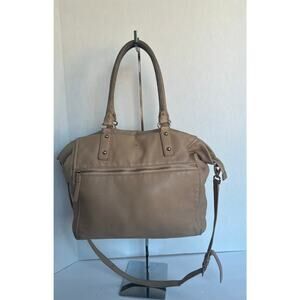 Kate Spade Large Beige Leather Crossbody and Shoulder  Hand Bag Hobo Purse